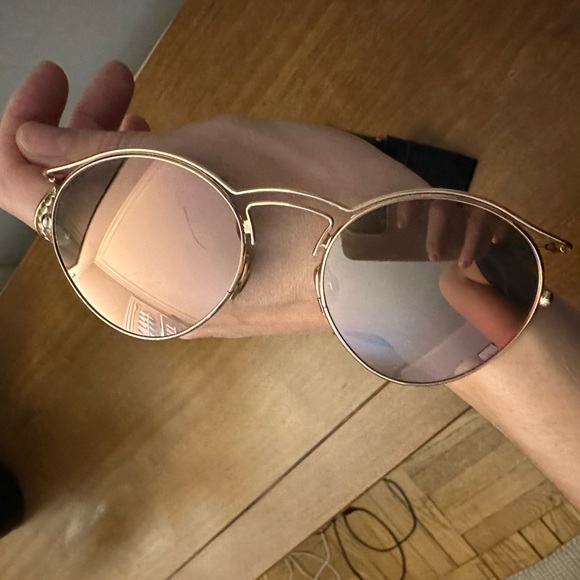 Christian Dior Origins 1 Sunglasses-Rose Gold Frame | Rose Gold Mirrored Lenses - Picture 7 of 8